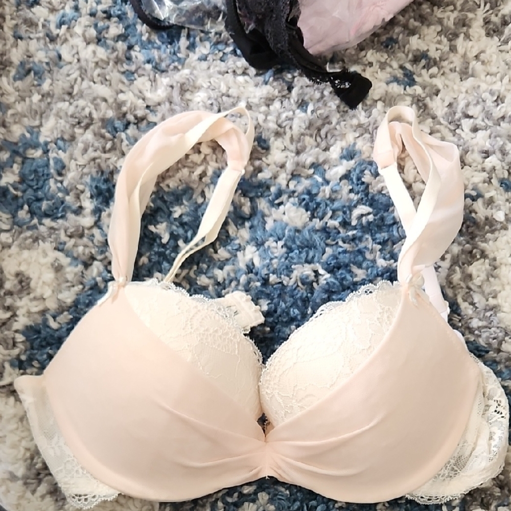 Adore Me Soft Pink Lace Bra